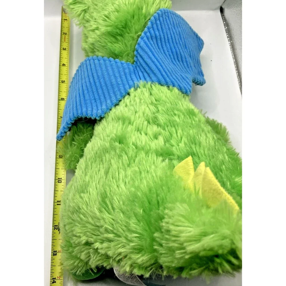 Green Blue Winged Dragon Plush Stuffed Animal 13 Inch Fantasy Toy Soft Plush